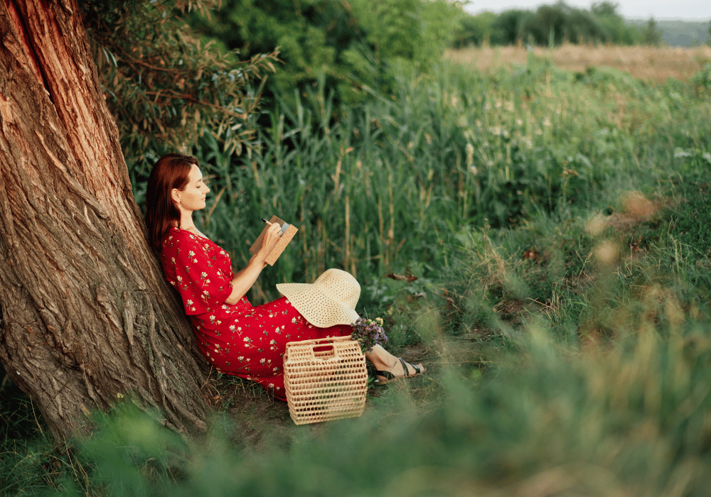 Person practicing self-compassion while rebuilding authentic eating disorder identity through recovery